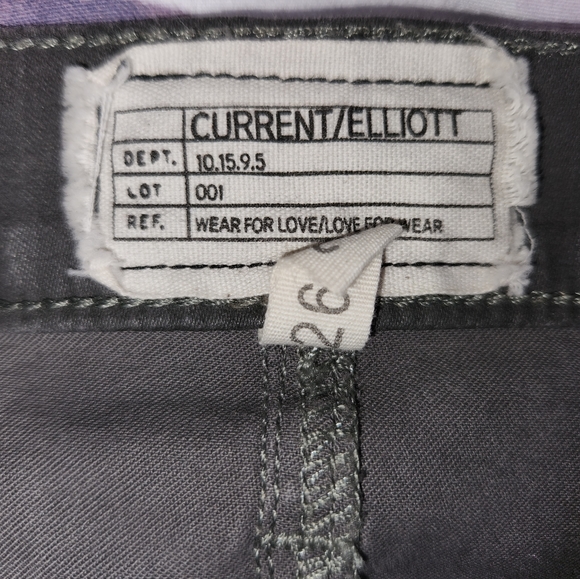 Current/Elliott Grey Coated Soho Zip Stiletto Premium Denim Jeans - Picture 5 of 5